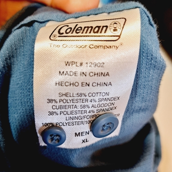 Coleman Men's Short Sleeve Adventure Stretch Button Down Vented Shirt Sz XL - Picture 7 of 8